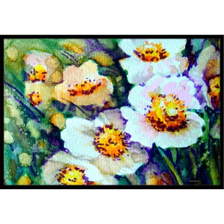 Carolines Treasures Raindrops On Poppies Indoor and Outdoor Mat- 24 x 36 in. PJC1108JMAT